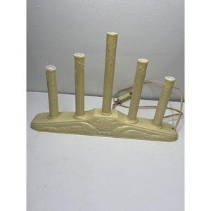 Vintage 5 Light Candolier Lamp Christmas Candelabra Plastic Holiday Candle